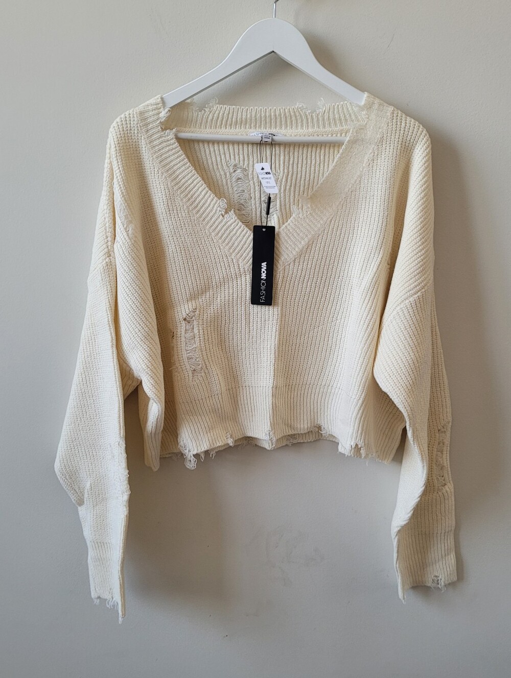Fashion Nova Aurora Sweater Skirt Set Knit Maxi Skirt in Cream Plus Size 2X NWT - Picture 8 of 16
